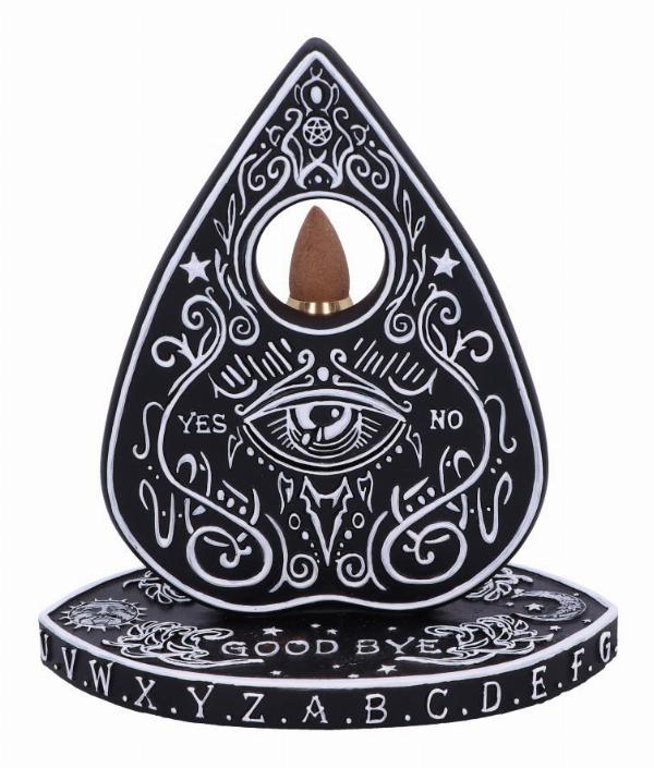 Photo #1 of product B6464X3 - Black and White Spirit Board Planchette Backflow Incense Burner 15cm