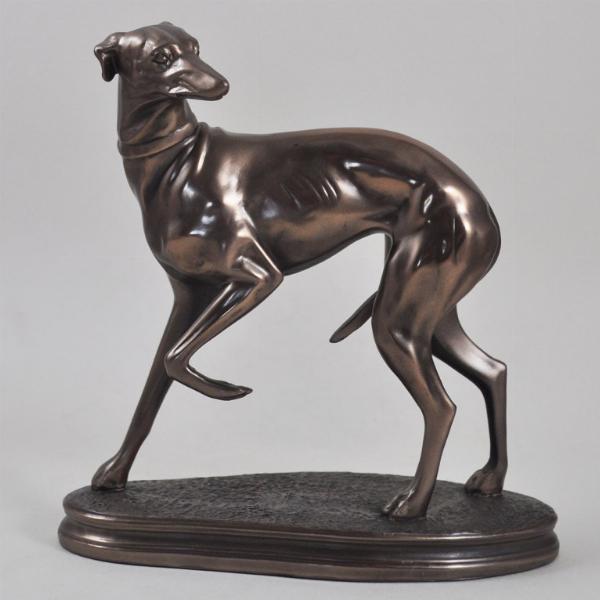 Photo of Standing Whippet Bronze Sculpture