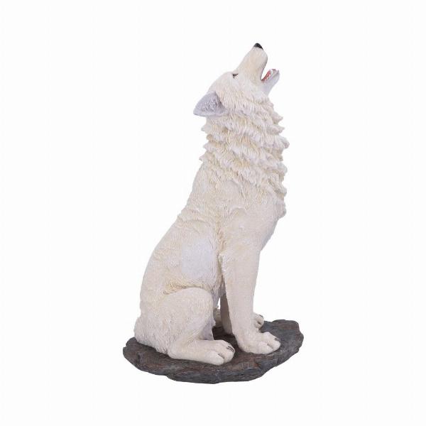 Photo #4 of product U5502T1 - Storms Cry Howling White Wolf Figure 41.5cm