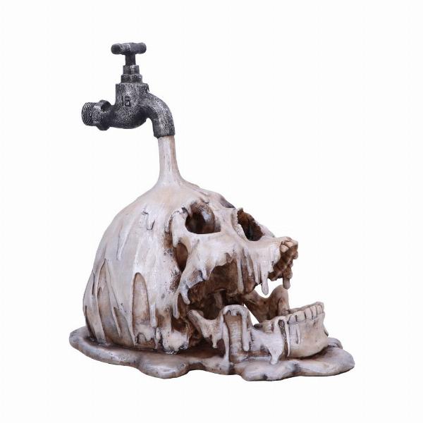 Photo #4 of product D4973R0 - Tapped Pouring Tap Skull Ornament Figurine
