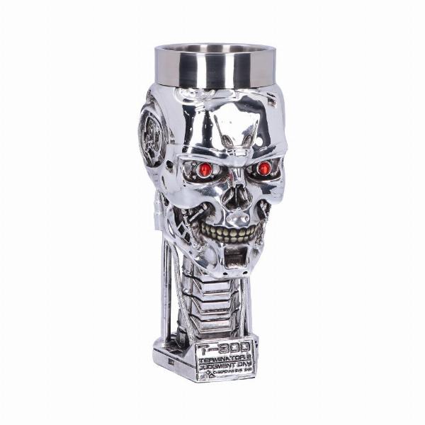 Photo #2 of product B1456D5 - T-800 Terminator 2 Judgement Day T2 Head Goblet Wine Glass