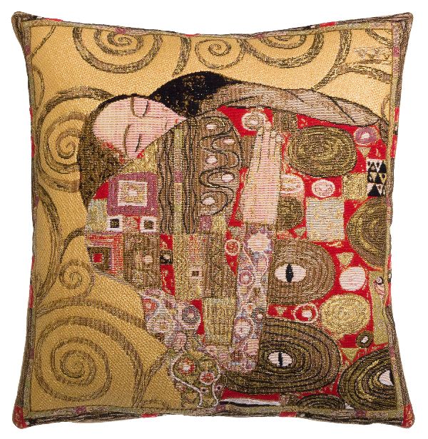 Phot of The Accomplishment By Gustav Klimt Tapestry Cushion Ii