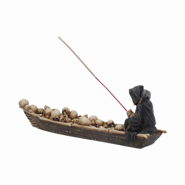 Photo #4 of product B4286M8 - The Ferryman Grim Reaper River Styx Skeleton Incense Holder