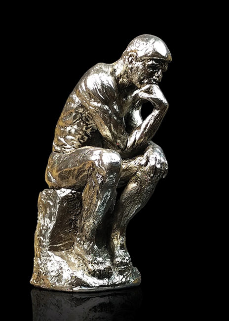 Photo of The Thinker Silver Figurine (Auguste Rodin)