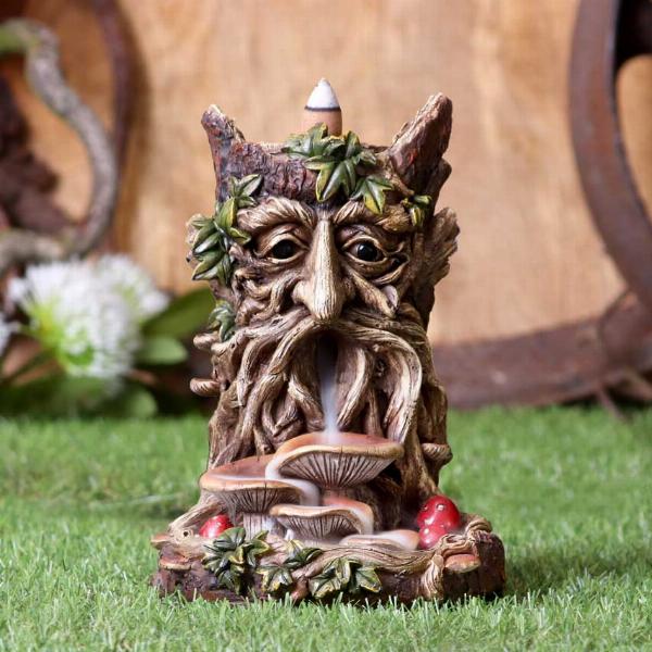 Photo #5 of product D5056R0 - The Wisest Dryad Tree Spirit Green Man Backflow Incense Burner