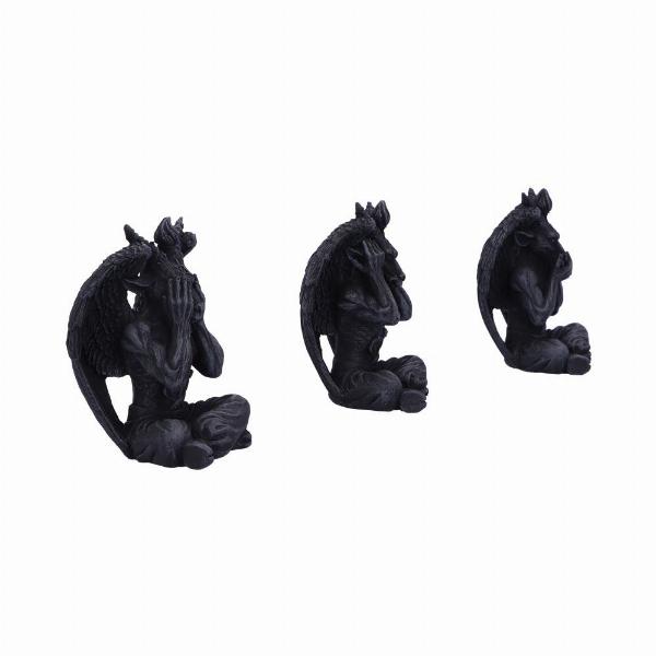 Photo #4 of product D5731U1 - Three Wise Baphomet Figurines 10.2cm