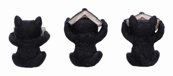 Photo #4 of product U6717A24 - Three Wise Witchy Black Spell Cats 8.5cm
