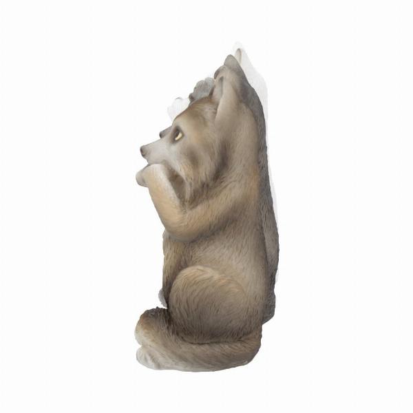 Photo #2 of product B4472N9 - Three Wise Wolves Figurines 10cm