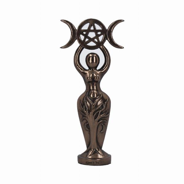 Photo #1 of product D4029K8 - Triple Goddess Figurine Bronzed Wiccan Idol Ornament