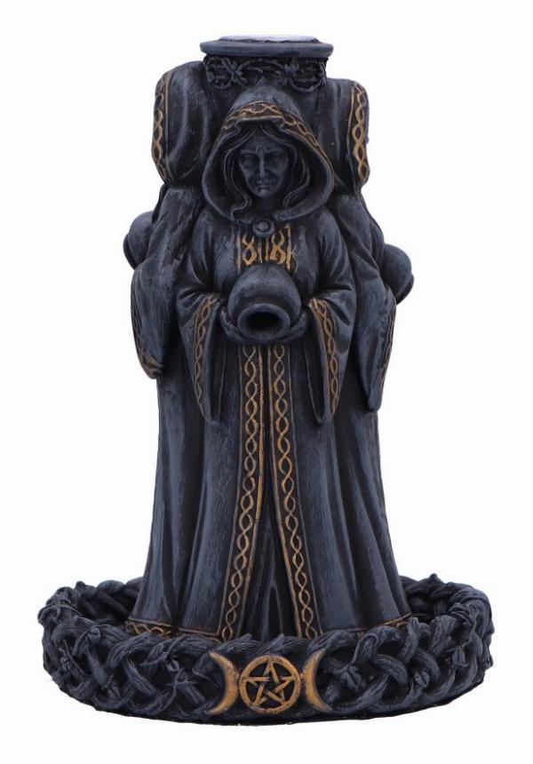 Photo #4 of product D6769A24 - Triple Moon Goddess Backflow Incense Burner 15.5cm