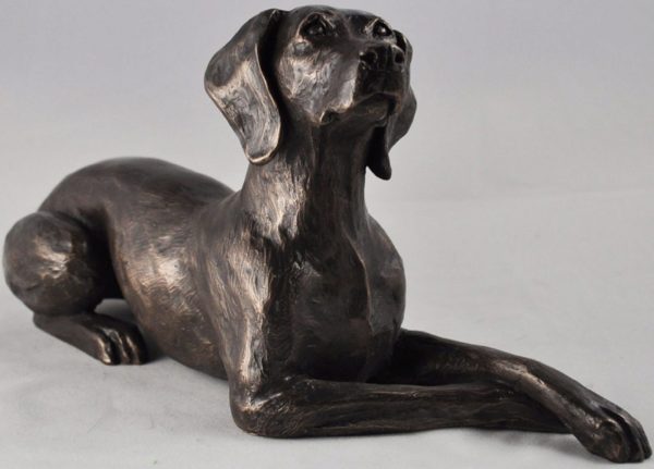 Photo of Weimaraner Bronze Dog Sculpture (Harriet Glen) 24cm