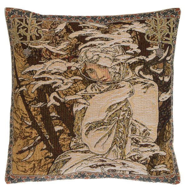 Phot of Winter By Mucha Tapestry Cushion