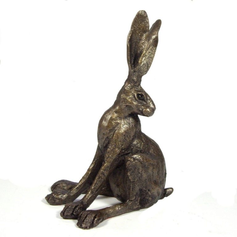 Alert Hare Bronze Sculpture Ornament Bronze Gifts