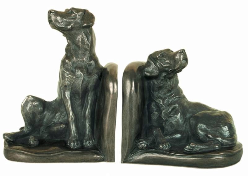 Labrador Bookend Sculptures Bronze Gifts