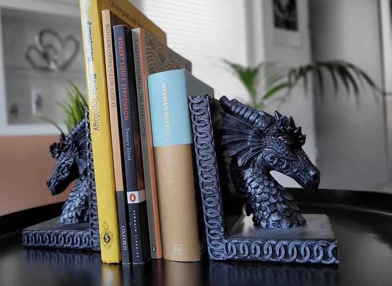 Dragon Head Bookends Set of 2 Gothic Gifts