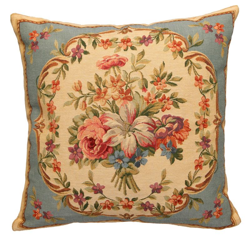 Flowers Woven Tapestry Cushion Cover III The Tapestry Shop