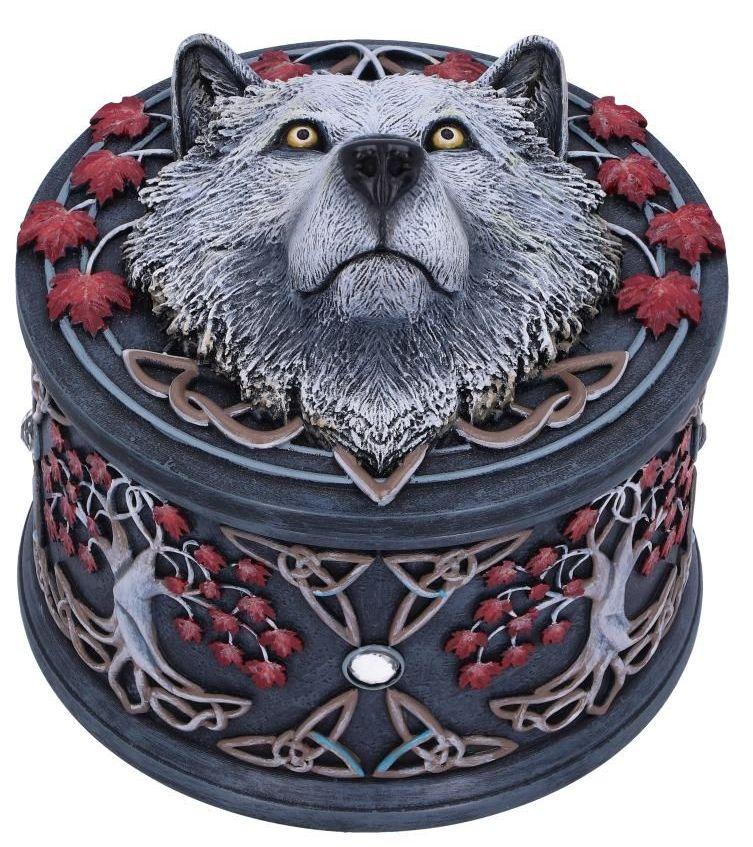 Lisa Parker Guardian of the Fall White Autumn Wolf Goblet main image 1