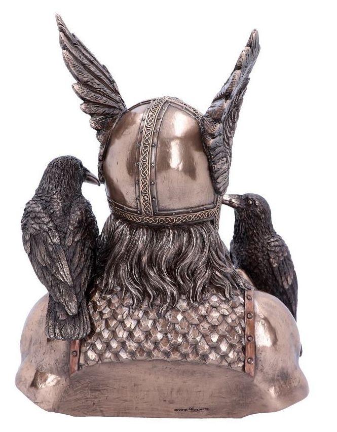 Odin with Ravens Bronze Bust Gothic Gifts