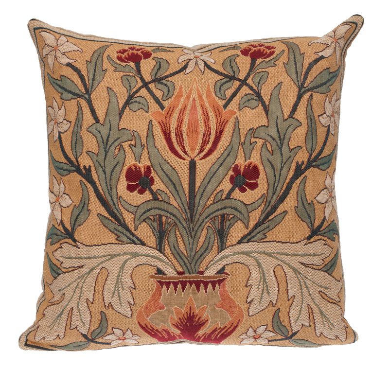 William Morris Floralie Woven Tapestry Cushion Cover The Tapestry Shop