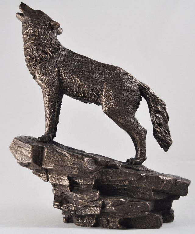 Wolf Bronze Figurine 23 Cm | Bronze Gifts