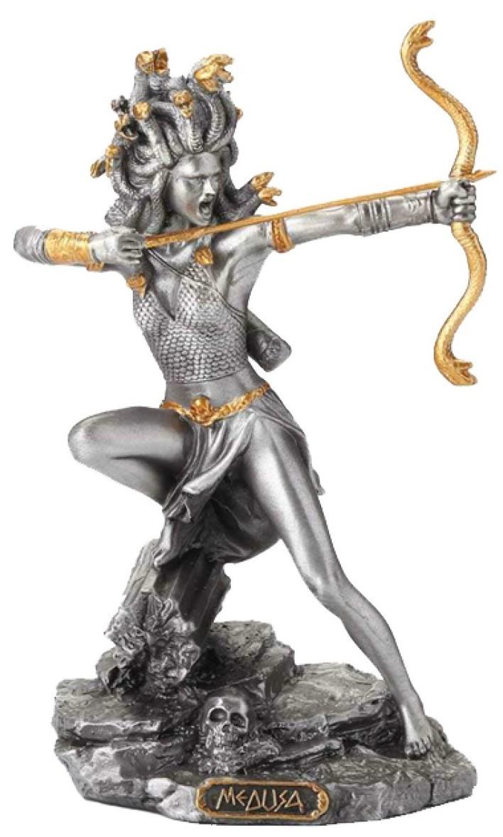 Medusa Pewter Miniature Statue Bronze Gifts